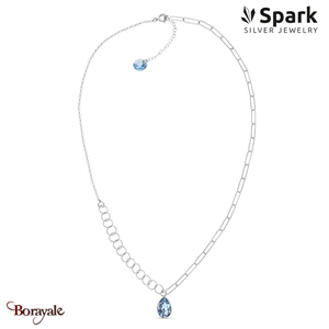Collier SPARK Silver Jewelry : Baroque - Aquamarine