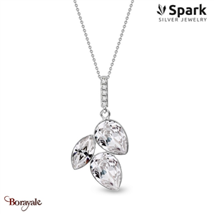 Collier SPARK Silver Jewelry : Arcadia - Blanc cristal