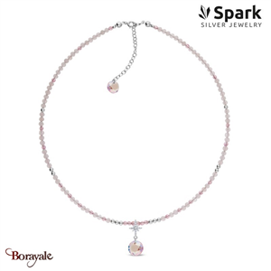 Collier SPARK Silver Jewelry : Fino - Rose poudré