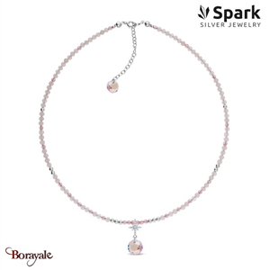 Collier Spark Fino cristal autrichien sur argent A0285RQ