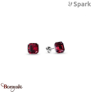 Boucles d'oreilles SPARK With EUROPEAN CRYSTALS  : Imperial - Rouge thaï
