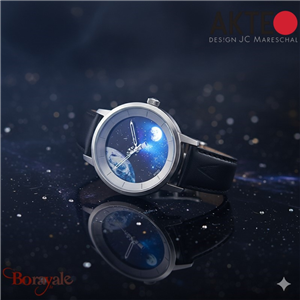 Montre AKTEO Immensité Cosmos 38 mm argent ronde UIm09