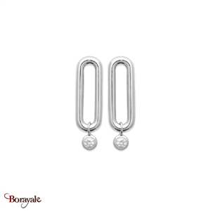 Boucles d'oreilles argent 925° rhodié Borayale Collection CN1587210
