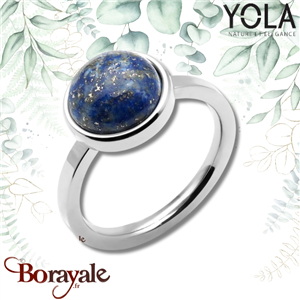 Bague Yola Nature Cabochon Acier poli IG-161-54
