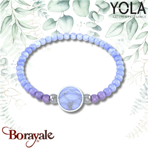 Bracelet Calcédoine bleu Collection Ginkgo YOLA NATURE