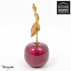 Cerise 25 cm Home Edelweiss collection : Gaia Rouge nacré et or