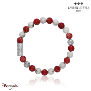 Bracelet Prosperite Lauren Steven Howlite  08 mm Taille L