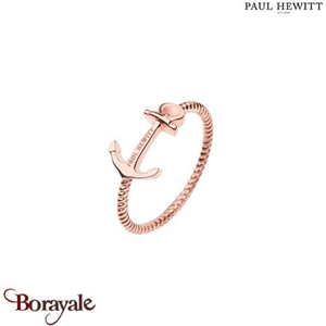Bague Paul Hewitt Anchor Rope acier plaqué or rose PH-FR-ARO-R-52