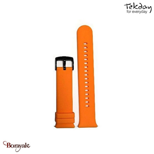 Bracelet TEKDAY  Interchangeable Silicone orange, boucle noire