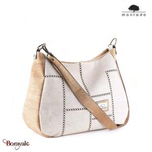 Sac épaule et main MONTADO en liège naturel, made in Portugal Femme 3011-NATBLAN
