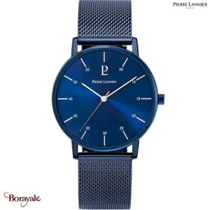 Montre PIERRE LANNIER Collection CITYLINE bleu milanais Homme