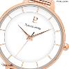 Montre PIERRE LANNIER Collection DELICE cadran blanc Bracelet milanais rose doré