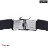 Bracelet Acier et cuir italien noir, Collection: homme APOLLON