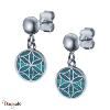 Boucles d'oreilles Yola Nature Fleur de vie Acier poli IG-589