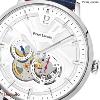 Montre PIERRE LANNIER Collection TRIO argenté cuir automatique Homme