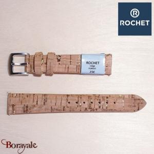 Bracelet de montre Rochet , Forest de couleur : beige et doré, 16 mm