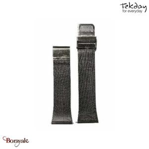 Bracelet de montre TEKDAY Acier milanis gun métal 675876