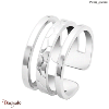 Bague Pierre Lannier Ariane acier argenté sans nickel BJ07A3103