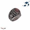 Bague Universitaire américaine Gooshland High School rouge en acier inoxydable T