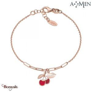 Bracelet Collection : Baiser, Argent Rose Amen Bijoux BRMPCIRR