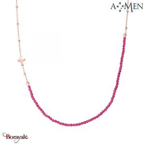 Collier Collection : Couture , Argent Rose Amen Bijoux CLCOCRRR3