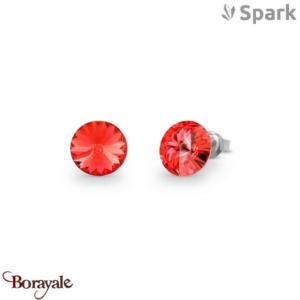 Boucles d'oreilles SPARK With EUROPEAN CRYSTALS  : Sweet Candy 8mm - Padparadsch