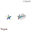 Boucles d'oreilles SPARK With EUROPEAN CRYSTALS  : Small Star - Aurore Boréale