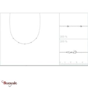 Collier argent 925° rhodié Borayale Collection : Les étincelantes