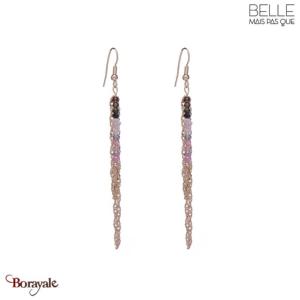 Boucles d'oreilles Belle mais pas que, Alya, Doré et tourmaline multi