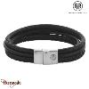 Bracelet Rebel & Rose Full metal premium combo 12mm noir L, Homme RR-M0054-S-L