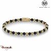 Bracelet Rebel & Rose Mélange noir mat - 4mm - plaqué ionisé 18 ct M, Femme RR-4