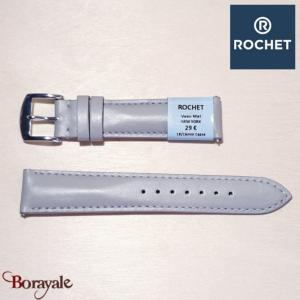 Bracelet de montre Rochet , New York de couleur : gris, 18 mm