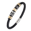 Bracelet All Blacks bijoux Homme acier et cuir 682345