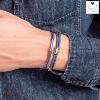 Bracelet PIG & HEN Navarch 4 Violet Bleu Acier Taille : L (20cm)