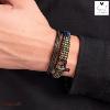 Bracelet PIG & HEN Sharp Simon Kaki - Vert roseau Noir Taille : L (20cm)