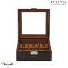Coffret boite 6 montres, Friederich 1923 série Bond à fenêtre, brun 20085-3