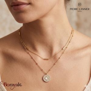 Collier Tessera Pierre Lannier BJ27A0211 acier poli de couleur or