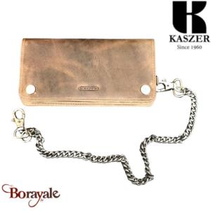 Compagnon Kaszer Oregon en cuir de vachette pleine fleur marron naturel foncé