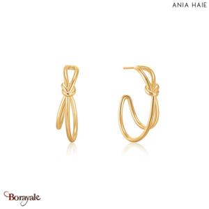 Forget Me Knot, Boucles d'oreilles Argent plaqué Or 14 carats ANIA-HAIE E029-02G