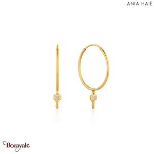 Under Lock & Key, Boucles d'oreilles Argent plaqué Or 14 carats ANIA-HAIE E032-0