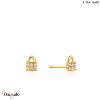 Under Lock & Key, Boucles d'oreilles Argent plaqué Or 14 carats ANIA-HAIE E032-0