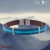 Bracelet Apollon lanières de cuir bleues Homme  HK-316