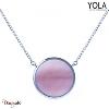 Collier Nacre Rose Acier Yola Nature femme