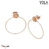Boucles d'oreilles Yola Nature Nature et élégance Acier plaqué IP rose IK-555