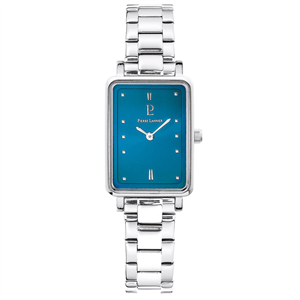 Montre PIERRE LANNIER Collection ARIANE Argenté Cadran Bleu Bracelet Acier Argen