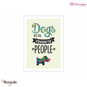 Plaque métallique décorative Dog Pomme Pidou Happy Pet Quote