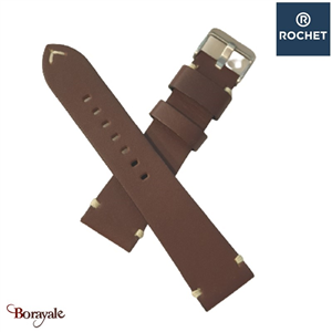 Bracelet Rochet France Harrison 20 mm de couleur : marron 7442003ST13