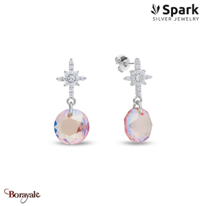 Boucles d'oreilles SPARK Silver Jewelry : Fino - Rose poudré