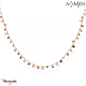 Collier Collection : Couture , Argent Rose Amen Bijoux CLMRM3