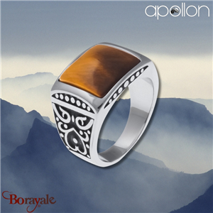 Chevalière Œil de tigre, Collection: homme APOLLON Taille 58